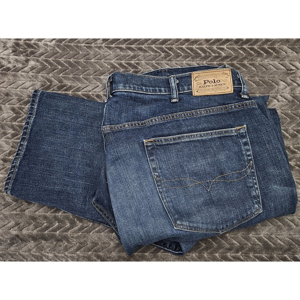 Polo Ralph Lauren Men's The Prospect Straight Blue Denim Jeans Size 44B×30